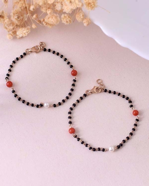 Coral Baby Bracelets (18K Gold)