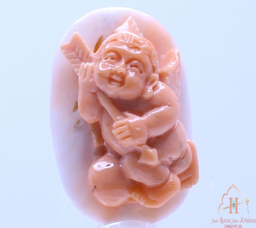 Coral Decorative Carved Idol