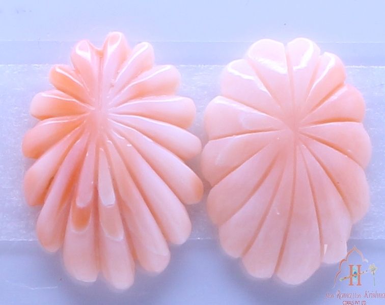 Coral Calibrated Carved Cabochons