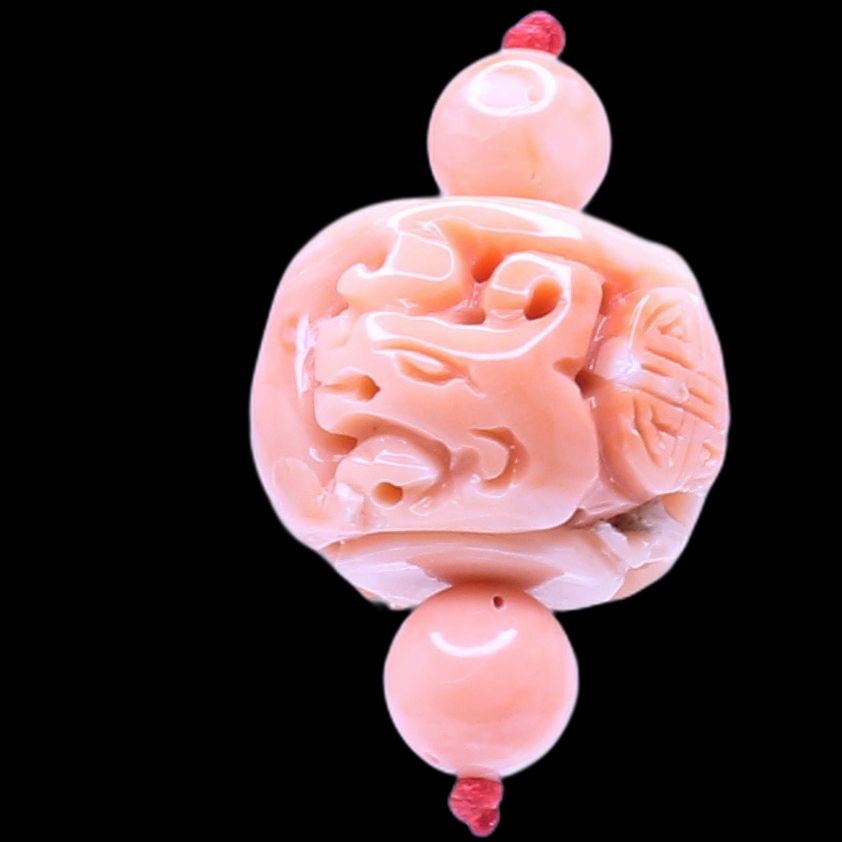 Momo Carved Drum Beads