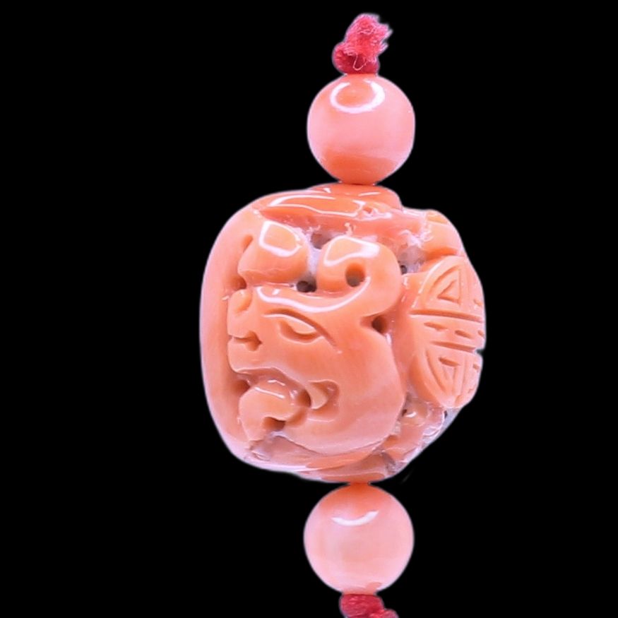 Momo Carved Drum Beads