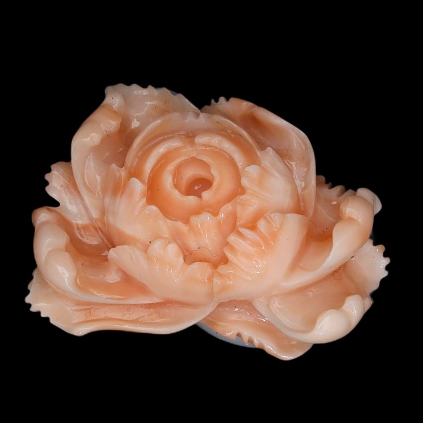 Pink Coral Raw Stick Carving
