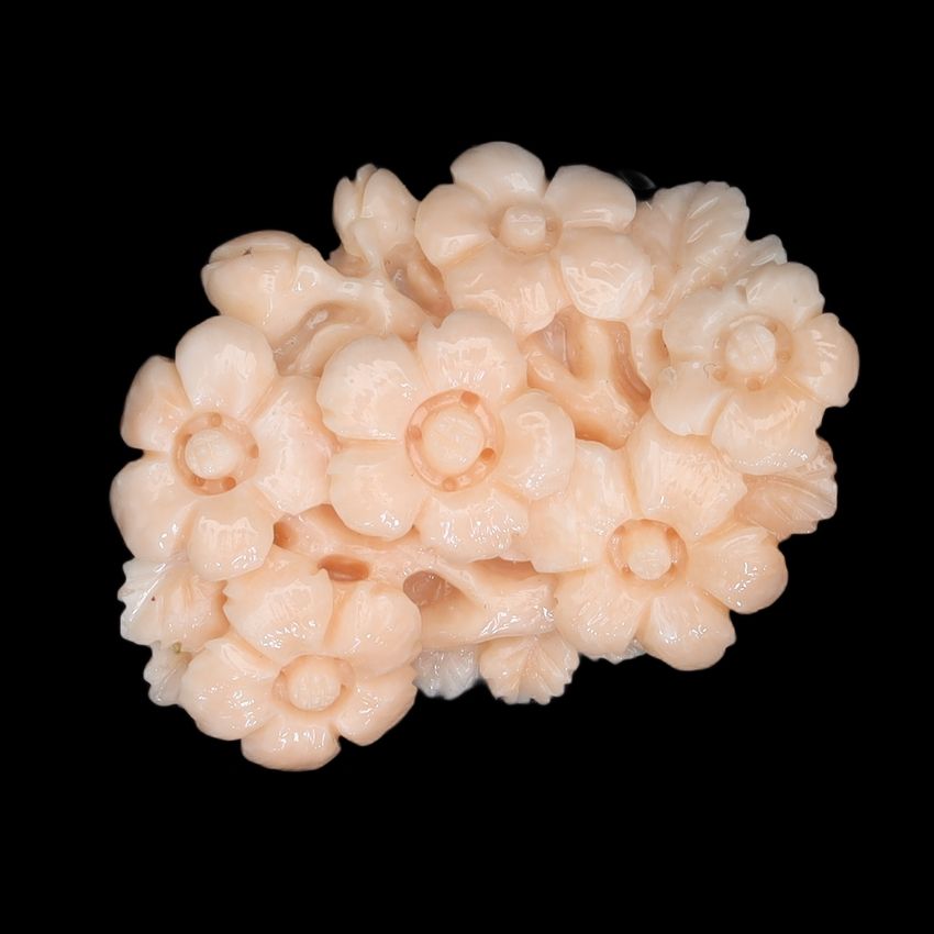 Pink Coral Raw Stick Carving