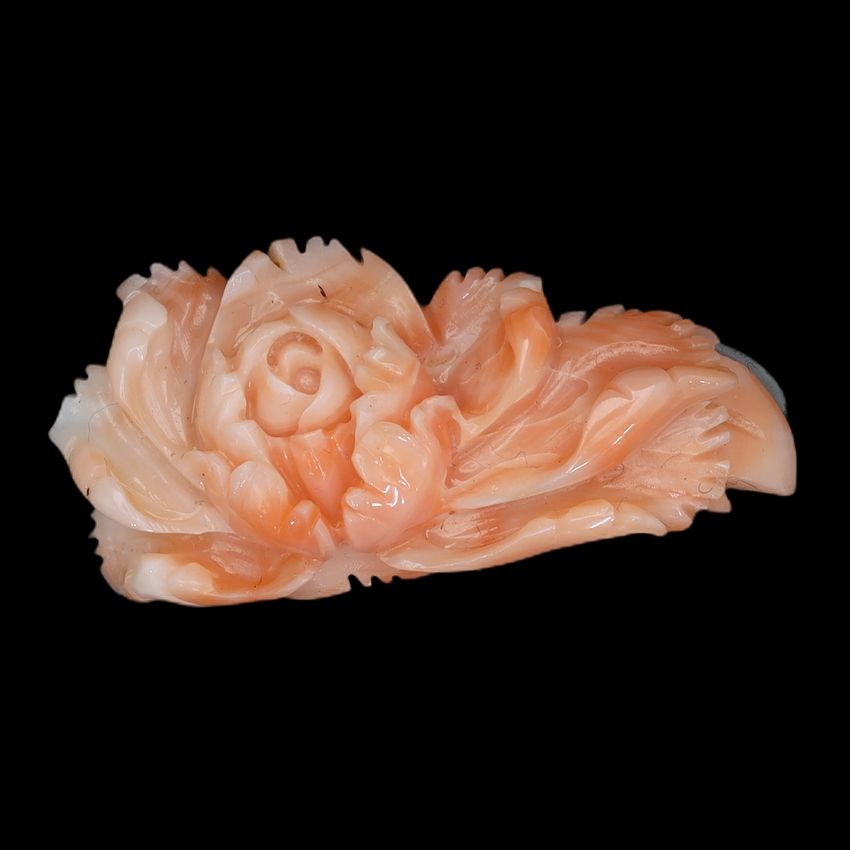 Pink Coral Raw Stick Carving