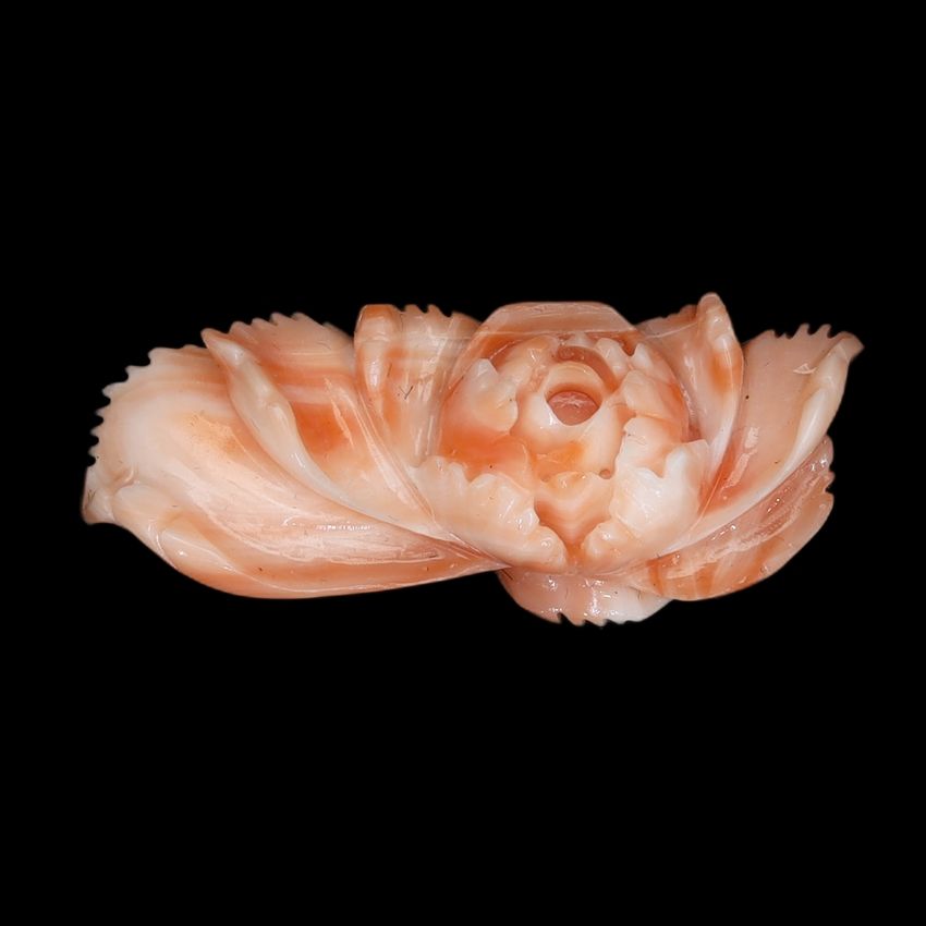 Pink Coral Raw Stick Carving