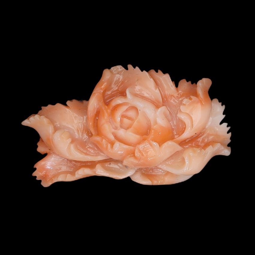 Pink Coral Raw Stick Carving