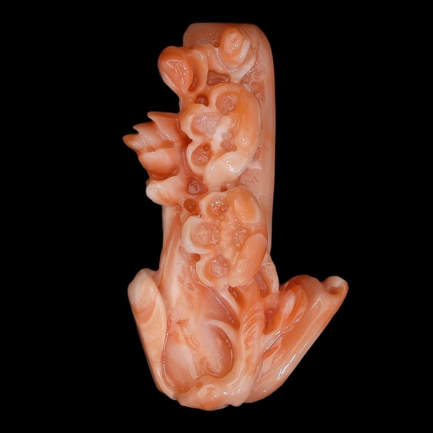 Pink Coral Raw Stick Carving