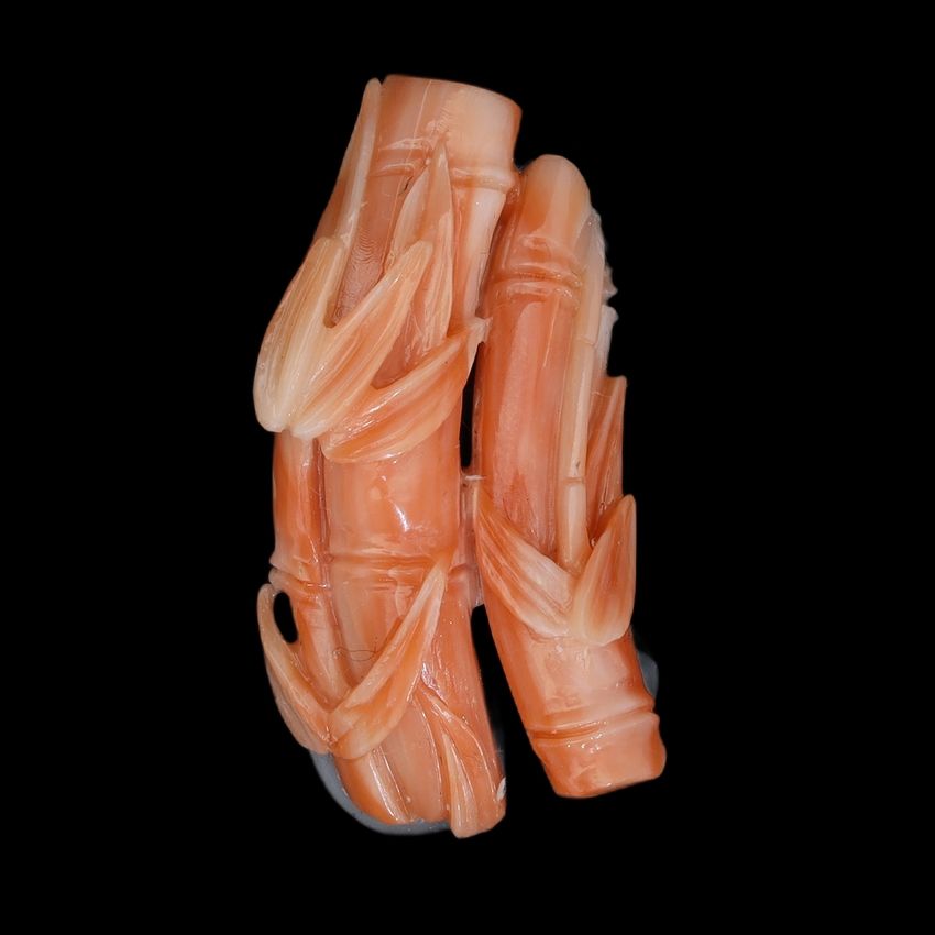 Pink Coral Raw Stick Carving
