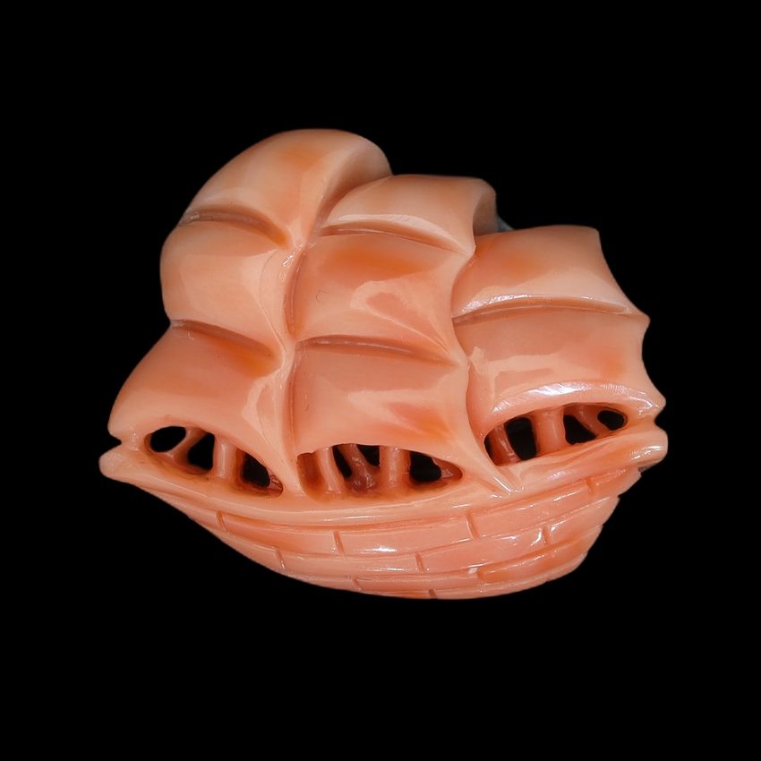 Pink Coral Raw Stick Carving