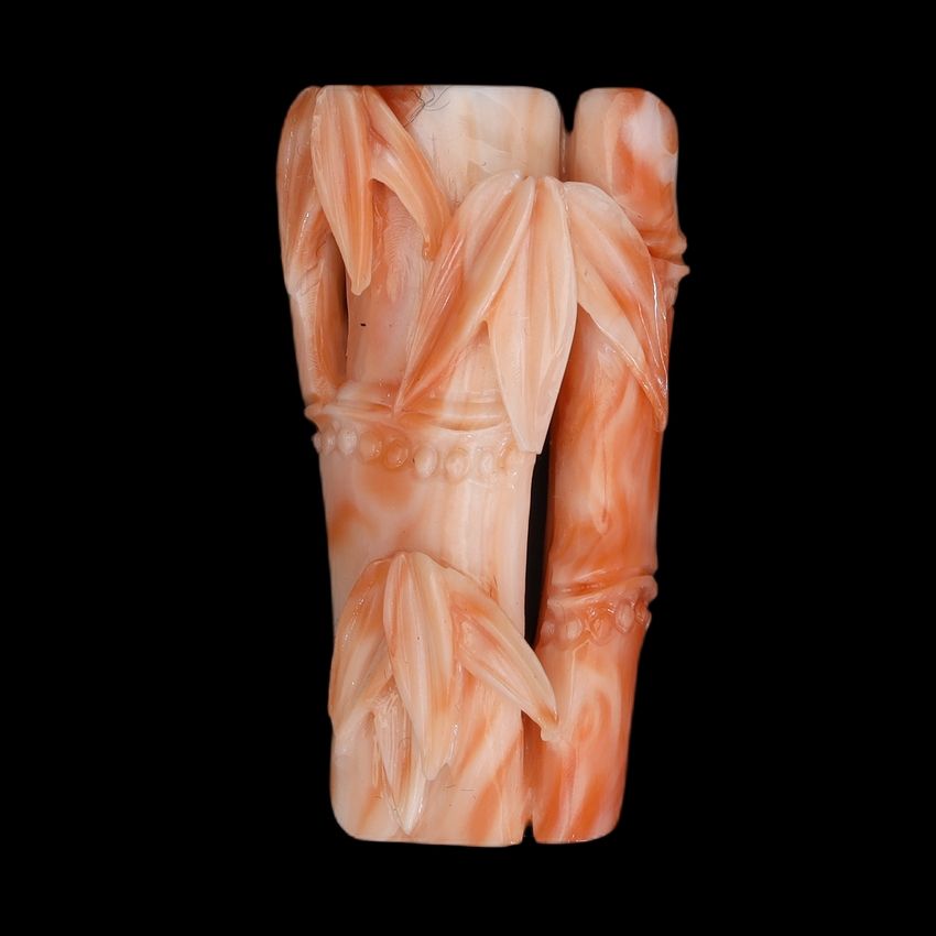Pink Coral Raw Stick Carving