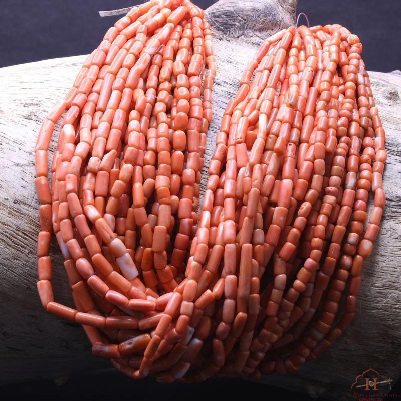 Momo Coral Tube Beads