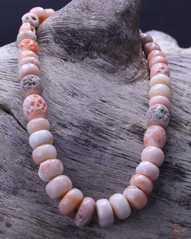 Pink Coral Tire Shape Beads