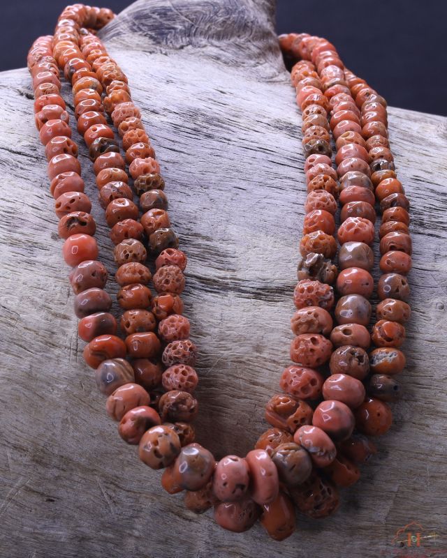 Sardinia Coral Tire Shape Beads