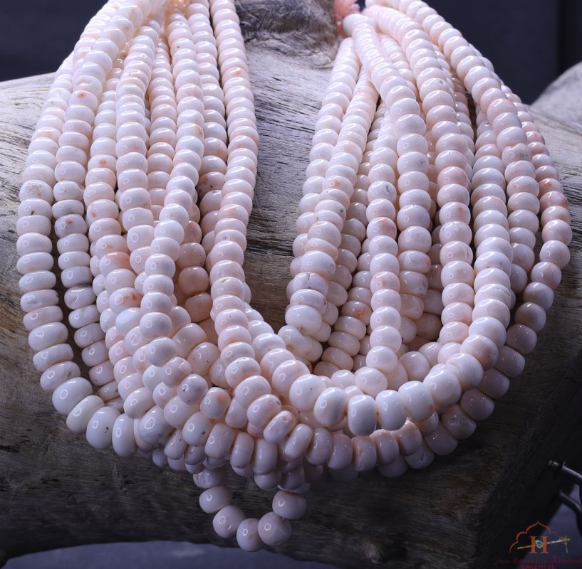 White Coral Tire Shape Beads