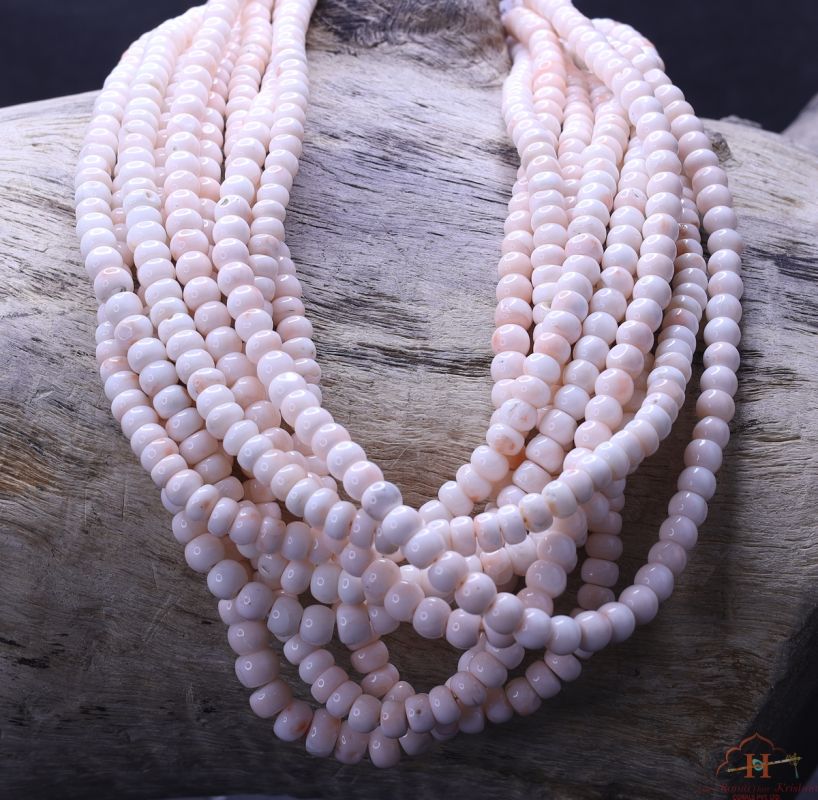 White Coral Tire Shape Beads