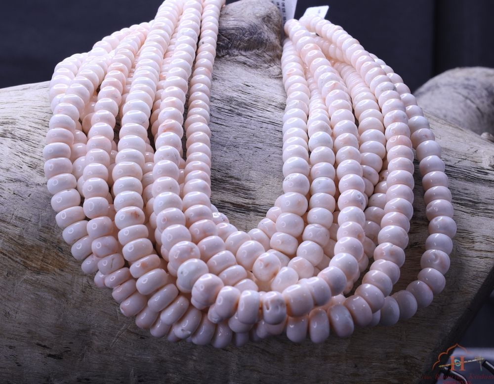 White Coral Tire Shape Beads