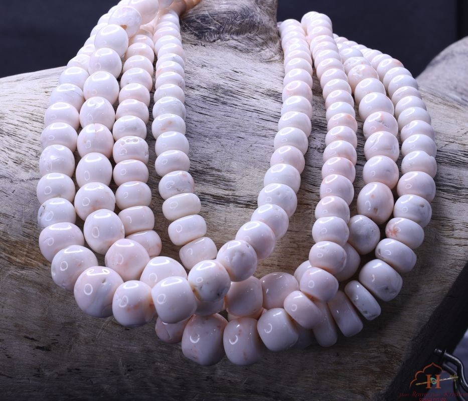 White Coral Tire Shape Beads