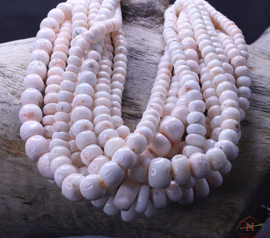 White Coral Tire Shape Beads
