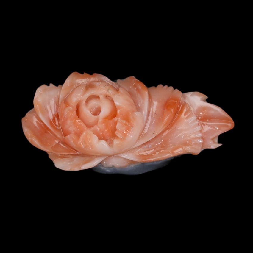 Pink Coral Raw Stick Carving