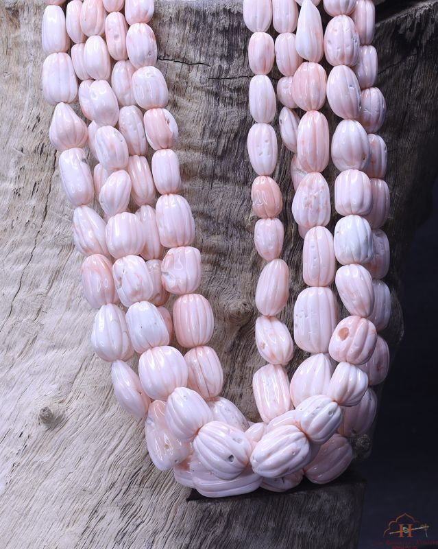 White Coral Carved Tumble