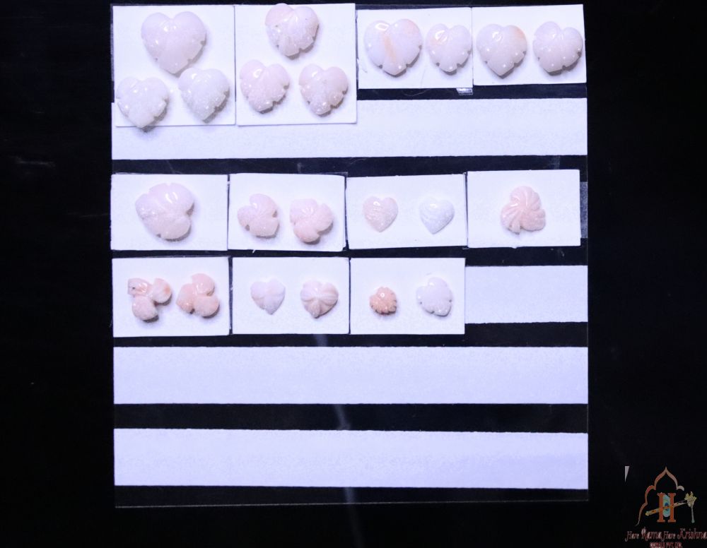 White Coral Carved Heart