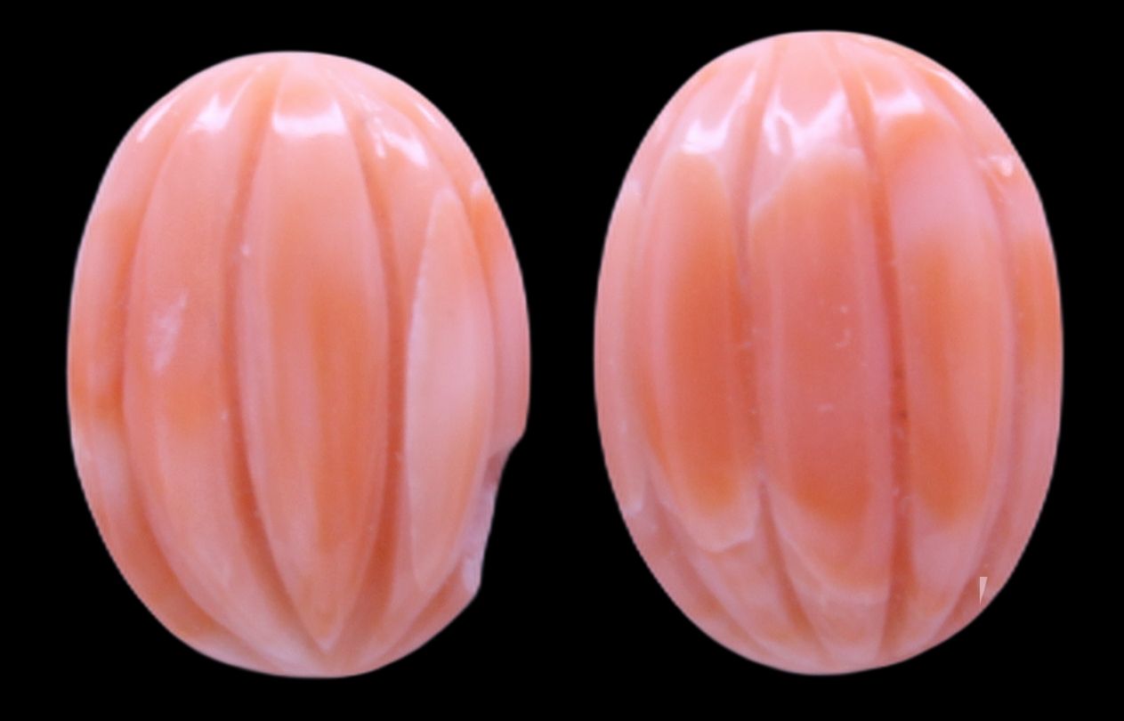 Pink Melon Carved Cabochon