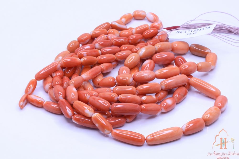 Momo Coral Oval Beads