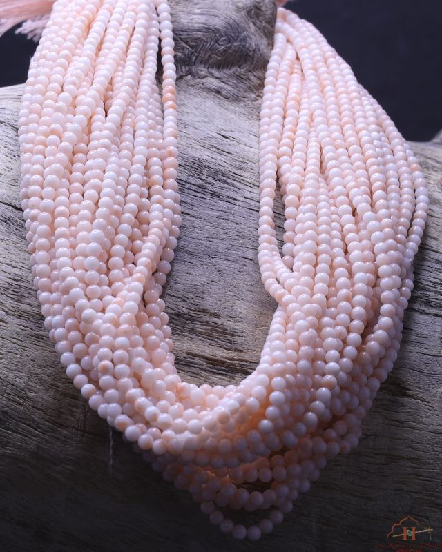 White Coral Round Beads 