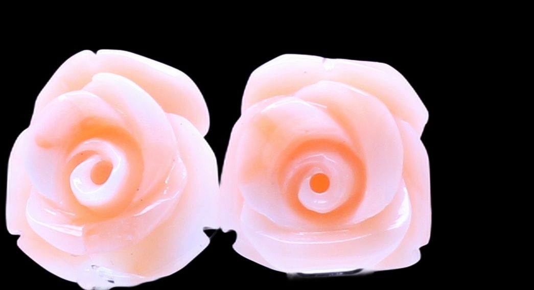 Pink Coral Flower Carving